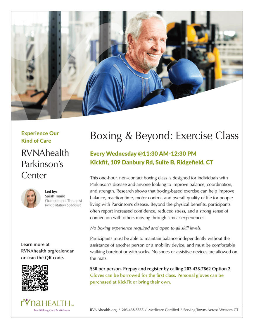 RVNAhealth Boxing & Beyond Exercise Class Flyer RVNAhealth Boxing & Beyond Exercise Class Flyer